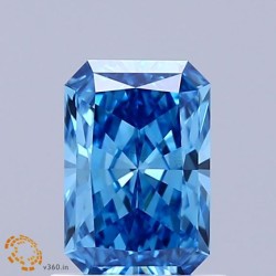 Diament laboratoryjny o barwie fantazyjnej radiant, 1.01ct, VVS2, Fancy Vivid Blue, IGI LG739510146