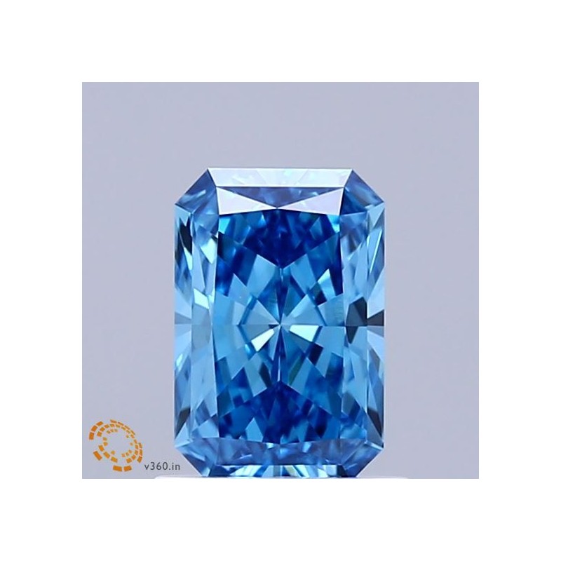 Diament laboratoryjny o barwie fantazyjnej radiant, 1.01ct, VVS2, Fancy Vivid Blue, IGI LG739510146