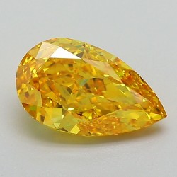 Diament laboratoryjny o barwie fantazyjnej szlif gruszkowy, 1.62ct, VVS2, Fancy Vivid Orange, IGI LG657438777