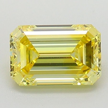 Diament laboratoryjny o barwie fantazyjnej szlif szmaragdowy, 1.28ct, VVS2, Fancy Intense Yellow, IGI LG657439108