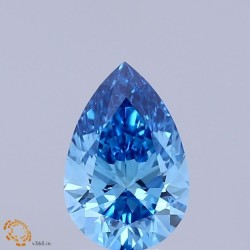 Diament laboratoryjny o barwie fantazyjnej szlif gruszkowy, 1ct, VVS2, Fancy Vivid Blue, IGI LG739526186