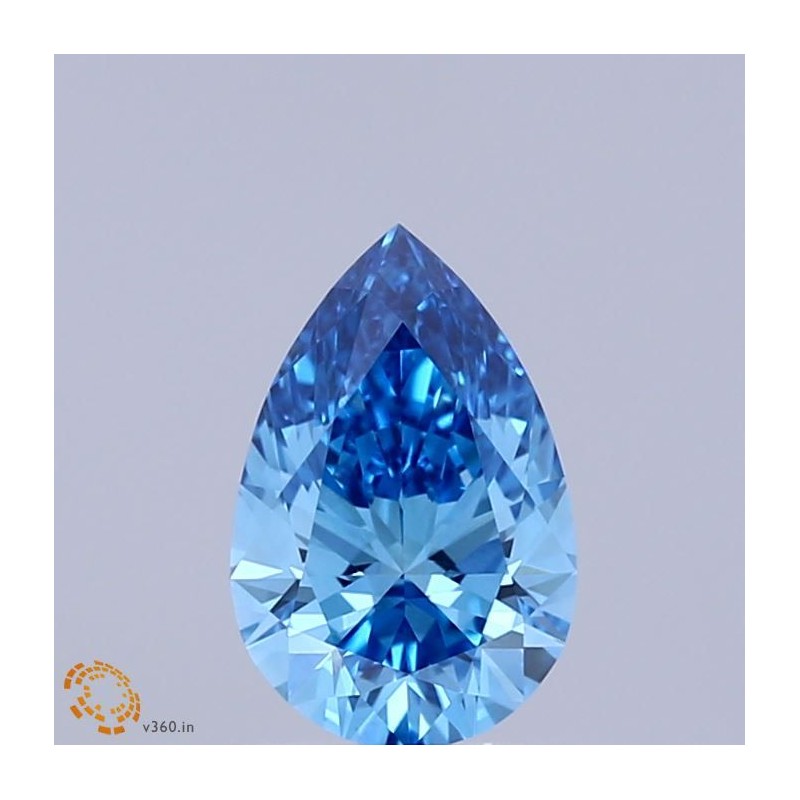 Diament laboratoryjny o barwie fantazyjnej szlif gruszkowy, 1ct, VVS2, Fancy Vivid Blue, IGI LG739526186