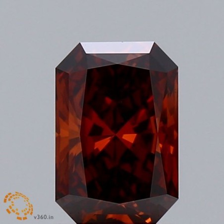 Diament laboratoryjny o barwie fantazyjnej radiant, 1ct, VVS2, Fancy Deep Orange Brown, IGI LG613371736