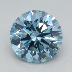 Diament laboratoryjny o barwie fantazyjnej szlif okrągły, 1.1ct, VVS2, Fancy Vivid Blue, IGI LG711530558