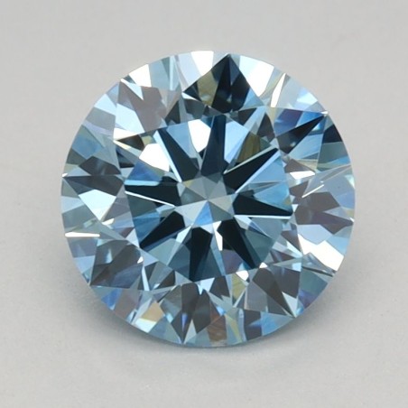 Diament laboratoryjny o barwie fantazyjnej szlif okrągły, 1.1ct, VVS2, Fancy Vivid Blue, IGI LG710573138