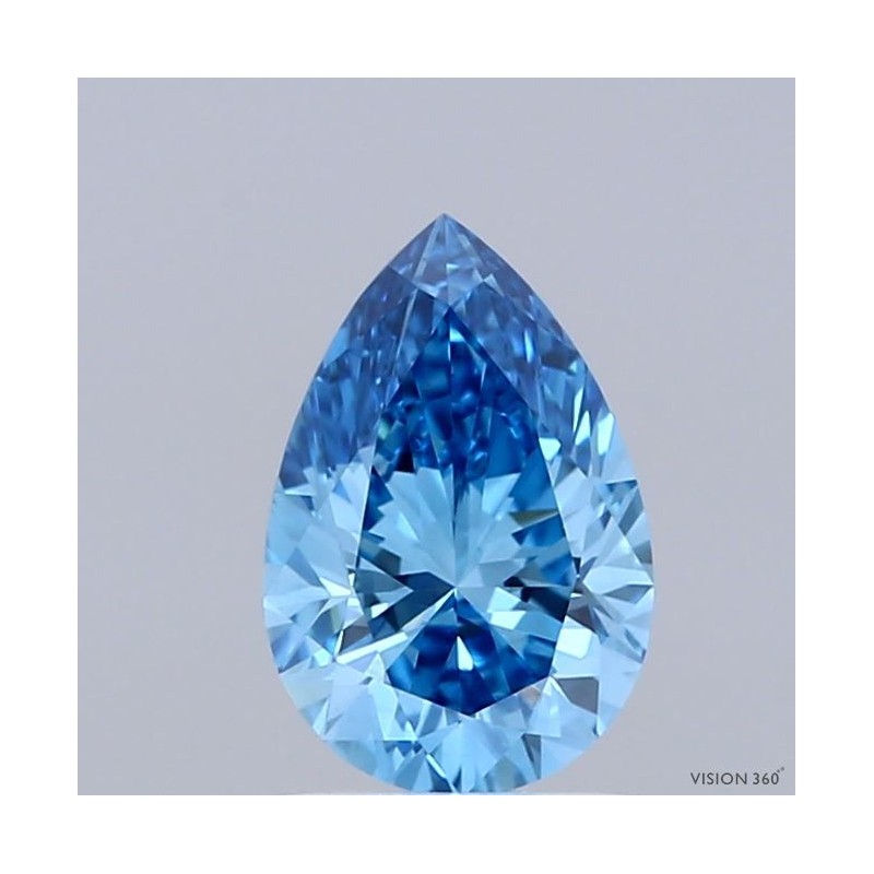 Diament laboratoryjny o barwie fantazyjnej szlif gruszkowy, 0.99ct, VVS2, Fancy Vivid Blue, IGI LG739594087