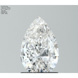 Diament szlif gruszkowy, 1ct, VVS2, E, GIA 1533794700