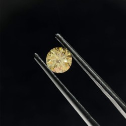 Diament laboratoryjny o barwie fantazyjnej szlif okrągły, 0.73ct, VVS2, Fancy Yellow, IGI LG593369898