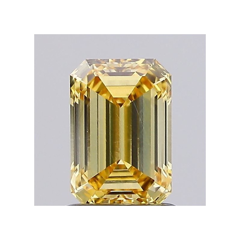 Diament laboratoryjny o barwie fantazyjnej szlif szmaragdowy, 1.07ct, VVS2, Fancy Intense Yellow, IGI LG743533943