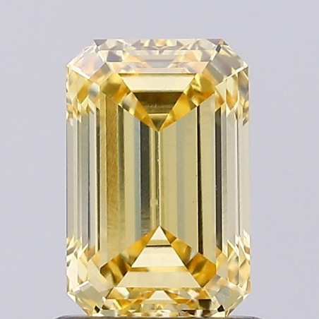 Diament laboratoryjny o barwie fantazyjnej szlif szmaragdowy, 1ct, VVS2, Fancy Yellow, IGI LG743533948