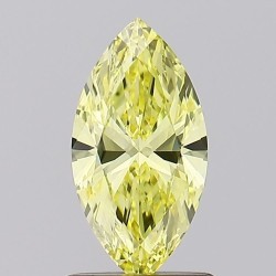 Diament laboratoryjny o barwie fantazyjnej markiza, 1.01ct, VVS2, Fancy Intense Yellow, IGI LG547271327