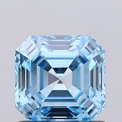 Diament laboratoryjny o barwie fantazyjnej Asscher, 1.01ct, VVS2, Fancy Vivid Blue, IGI LG726504734