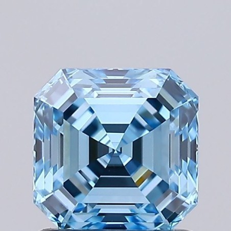 Diament laboratoryjny o barwie fantazyjnej Asscher, 1.02ct, VVS2, Fancy Vivid Blue, IGI LG725518443