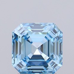 Diament laboratoryjny o barwie fantazyjnej Asscher, 1.52ct, VVS2, Fancy Vivid Blue, IGI LG726549766