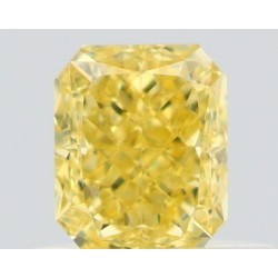Diament o barwie fantazyjnej radiant, 0.51ct, VVS1, Fancy Intense Yellow, GIA 7533006350