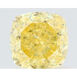 Diament o barwie fantazyjnej szlif poduszkowy brylantowy, 1ct, VS1, Fancy Intense Yellow, GIA 2527805651