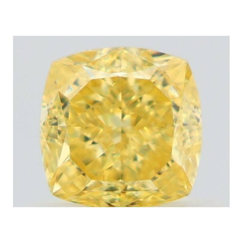 Diament o barwie fantazyjnej szlif poduszkowy brylantowy, 0.71ct, VS2, Fancy Intense Yellow, GIA 7536134320