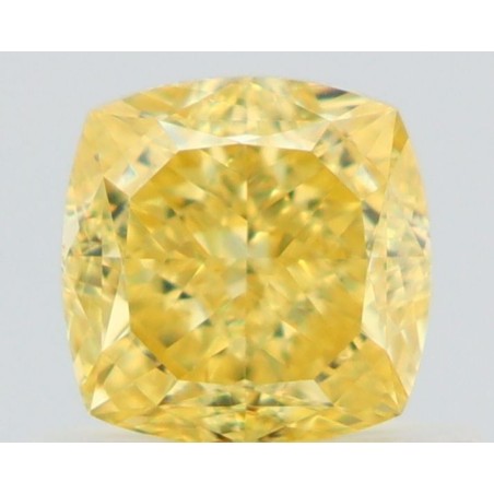 Diament o barwie fantazyjnej szlif poduszkowy brylantowy, 0.71ct, VS2, Fancy Intense Yellow, GIA 7536134320