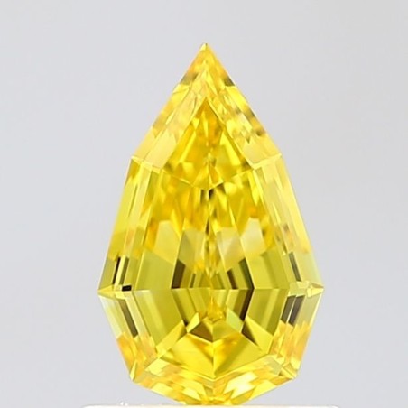 Diament laboratoryjny o barwie fantazyjnej szlif gruszkowy, 0.73ct, VVS2, Fancy Vivid Yellow, IGI LG704593587