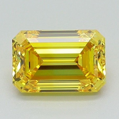 Diament laboratoryjny o barwie fantazyjnej szlif szmaragdowy, 1.63ct, VVS2, Fancy Vivid Yellow, IGI LG606335951