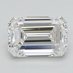Diament laboratoryjny bezbarwny szlif szmaragdowy, 1.57ct, VVS1, D, IGI LG718509083