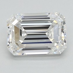 Diament laboratoryjny bezbarwny szlif szmaragdowy, 1.52ct, VVS2, E, IGI LG713596700