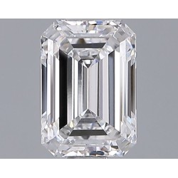 Diament laboratoryjny bezbarwny szlif szmaragdowy, 1.3ct, VVS2, D, IGI LG723514214
