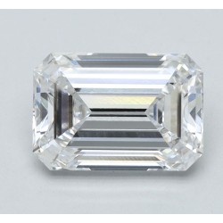 Diament laboratoryjny bezbarwny szlif szmaragdowy, 1.54ct, VVS2, F, IGI LG506193527