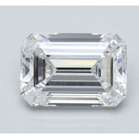 Diament laboratoryjny bezbarwny szlif szmaragdowy, 1.54ct, VVS2, F, IGI LG506193527