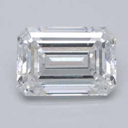Diament laboratoryjny bezbarwny szlif szmaragdowy, 1.54ct, VVS2, F, IGI LG569386658