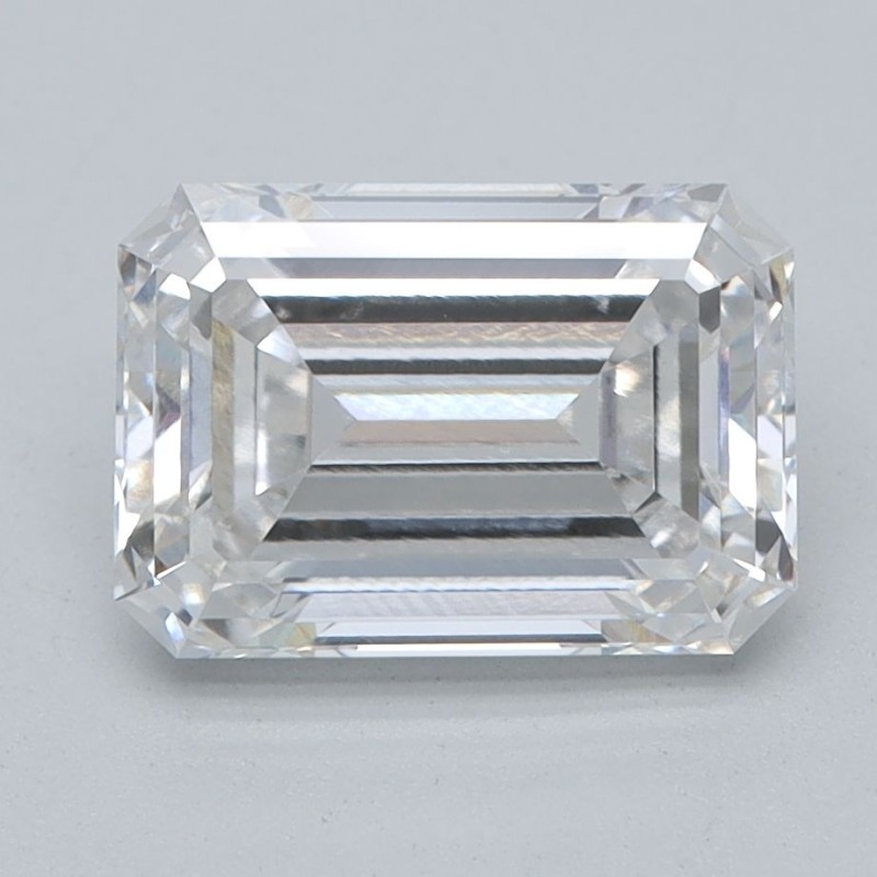 Diament laboratoryjny bezbarwny szlif szmaragdowy, 1.54ct, VVS2, F, IGI LG569386658