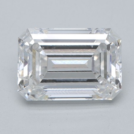 Diament laboratoryjny bezbarwny szlif szmaragdowy, 1.54ct, VVS2, F, IGI LG569386658