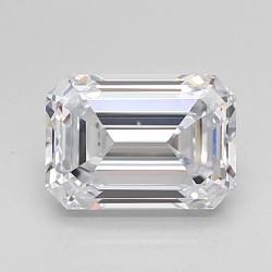 Diament laboratoryjny bezbarwny szlif szmaragdowy, 1.51ct, VVS2, E, IGI LG661402051