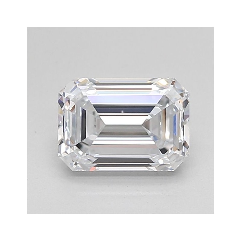 Diament laboratoryjny bezbarwny szlif szmaragdowy, 1.51ct, VVS2, E, IGI LG661402051