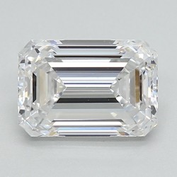 Diament laboratoryjny bezbarwny szlif szmaragdowy, 1.57ct, VVS2, D, IGI LG713591059