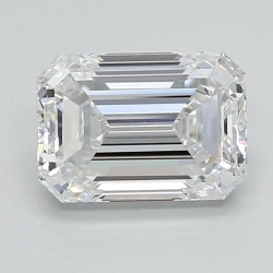 Diament laboratoryjny bezbarwny szlif szmaragdowy, 1.52ct, VVS2, D, IGI LG712580993