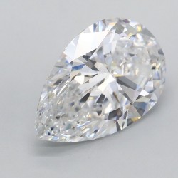 Diament laboratoryjny bezbarwny szlif gruszkowy, 2.09ct, VVS2, D, IGI LG724532209