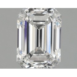 Diament laboratoryjny bezbarwny szlif szmaragdowy, 1.96ct, VVS2, E, IGI LG746543628