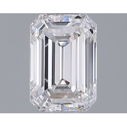 Diament laboratoryjny bezbarwny szlif szmaragdowy, 1.28ct, VVS2, D, IGI LG725507780
