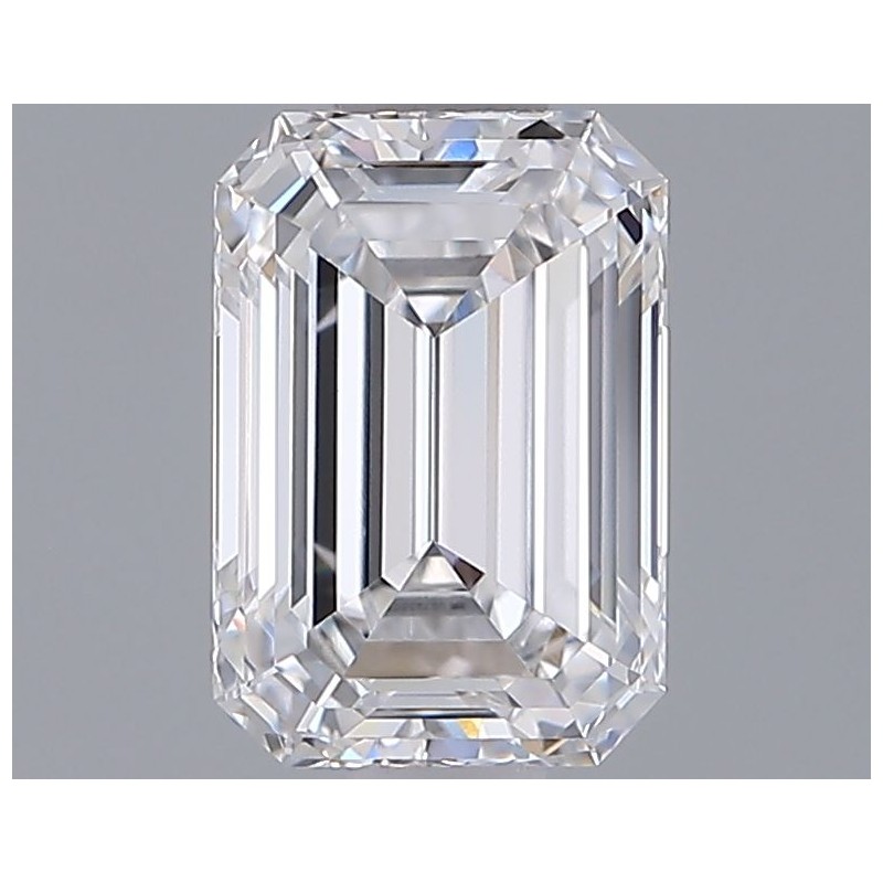 Diament laboratoryjny bezbarwny szlif szmaragdowy, 1.28ct, VVS2, D, IGI LG725507780