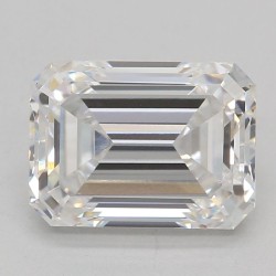 Diament laboratoryjny bezbarwny szlif szmaragdowy, 1.53ct, VVS2, E, IGI LG606332408