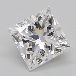 Diament laboratoryjny bezbarwny szlif princess, 1.55ct, VVS2, F, IGI LG605360112