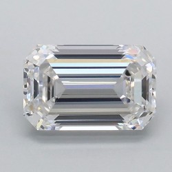 Diament laboratoryjny bezbarwny szlif szmaragdowy, 1.57ct, VVS2, E, IGI LG739537666