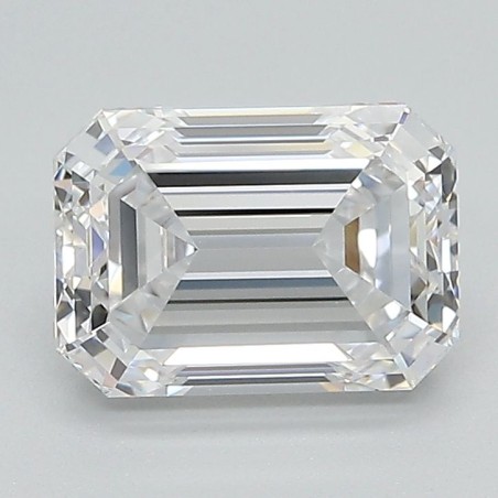 Diament laboratoryjny bezbarwny szlif szmaragdowy, 2.01ct, VVS2, D, GIA 2506260624