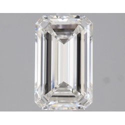 Diament laboratoryjny bezbarwny szlif szmaragdowy, 2ct, VVS2, E, IGI LG742527010