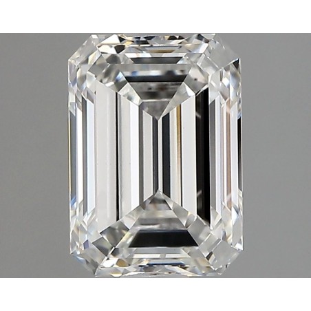 Diament laboratoryjny bezbarwny szlif szmaragdowy, 1.9ct, VVS2, E, IGI LG746545893