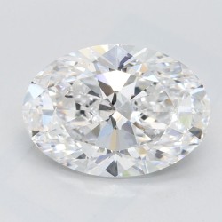 Diament laboratoryjny bezbarwny szlif owalny, 2.1ct, IF, D, IGI LG732520389