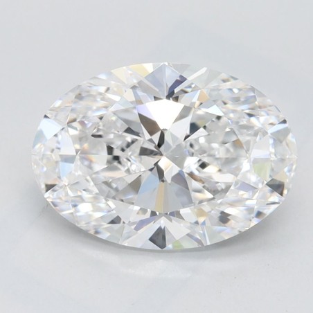 Diament laboratoryjny bezbarwny szlif owalny, 2.1ct, IF, D, IGI LG732520389