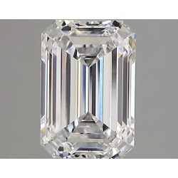 Diament laboratoryjny bezbarwny szlif szmaragdowy, 1.8ct, VVS2, D, IGI LG745525629