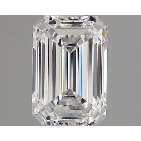 Diament laboratoryjny bezbarwny szlif szmaragdowy, 1.8ct, VVS2, D, IGI LG745525629